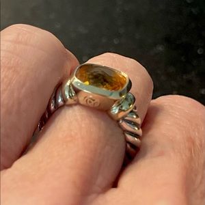 David Yurman size 6 gold and sterling silver citrine ring. Barely worn.